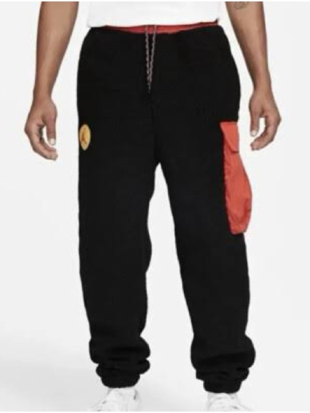 Jordan men’s XXL Essential Mountainside Statement Fleece Sherpa Pants black red